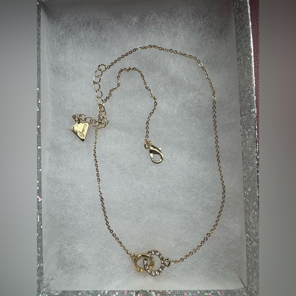 Gold Guess Cuff Necklace